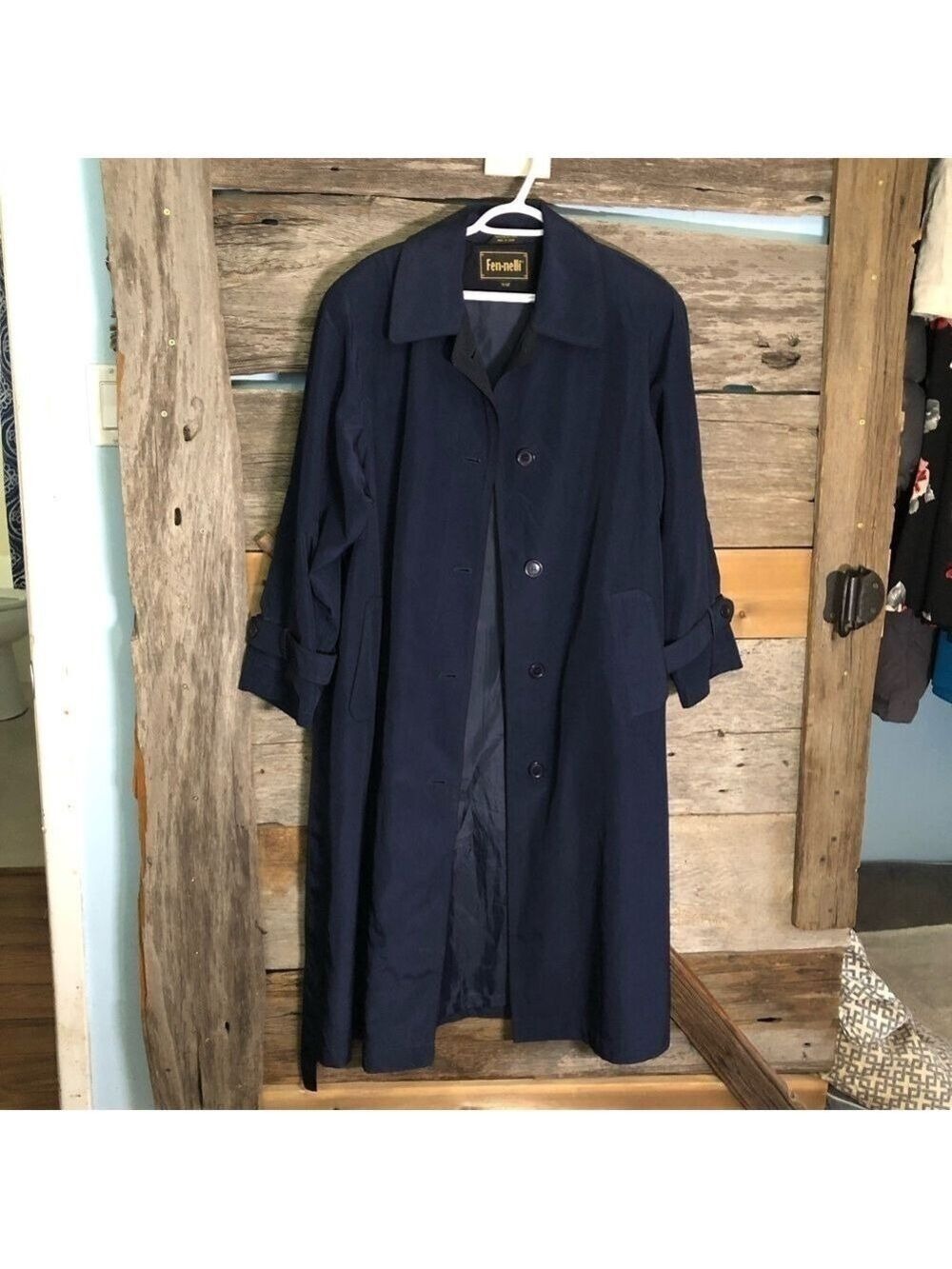 Fennelli Size 11/12 Navy Trench Coat